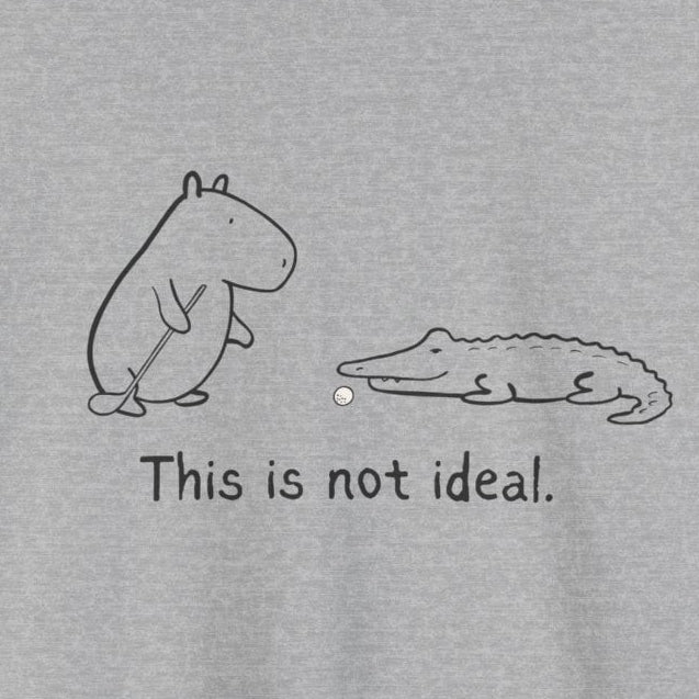 “This Is Not Ideal” Capybara Funny Golf T-Shirt –  Heavy Tee