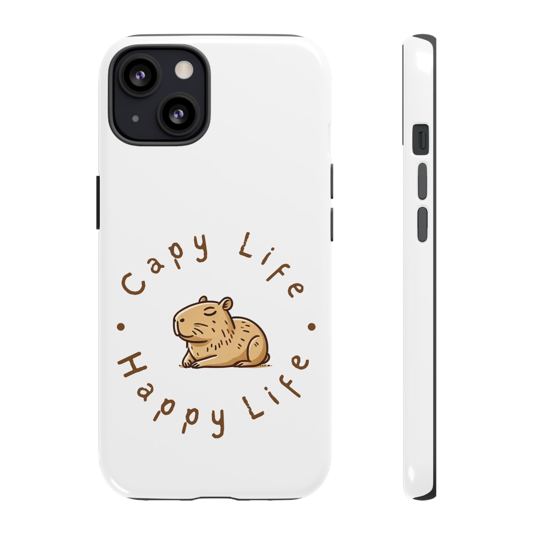 Capy Life Happy Life Signature Logo Phone Case