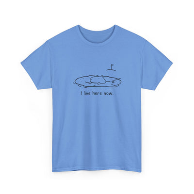 “I Live Here Now” - Funny Golf Capybara Sand Bunker Heavy Tee