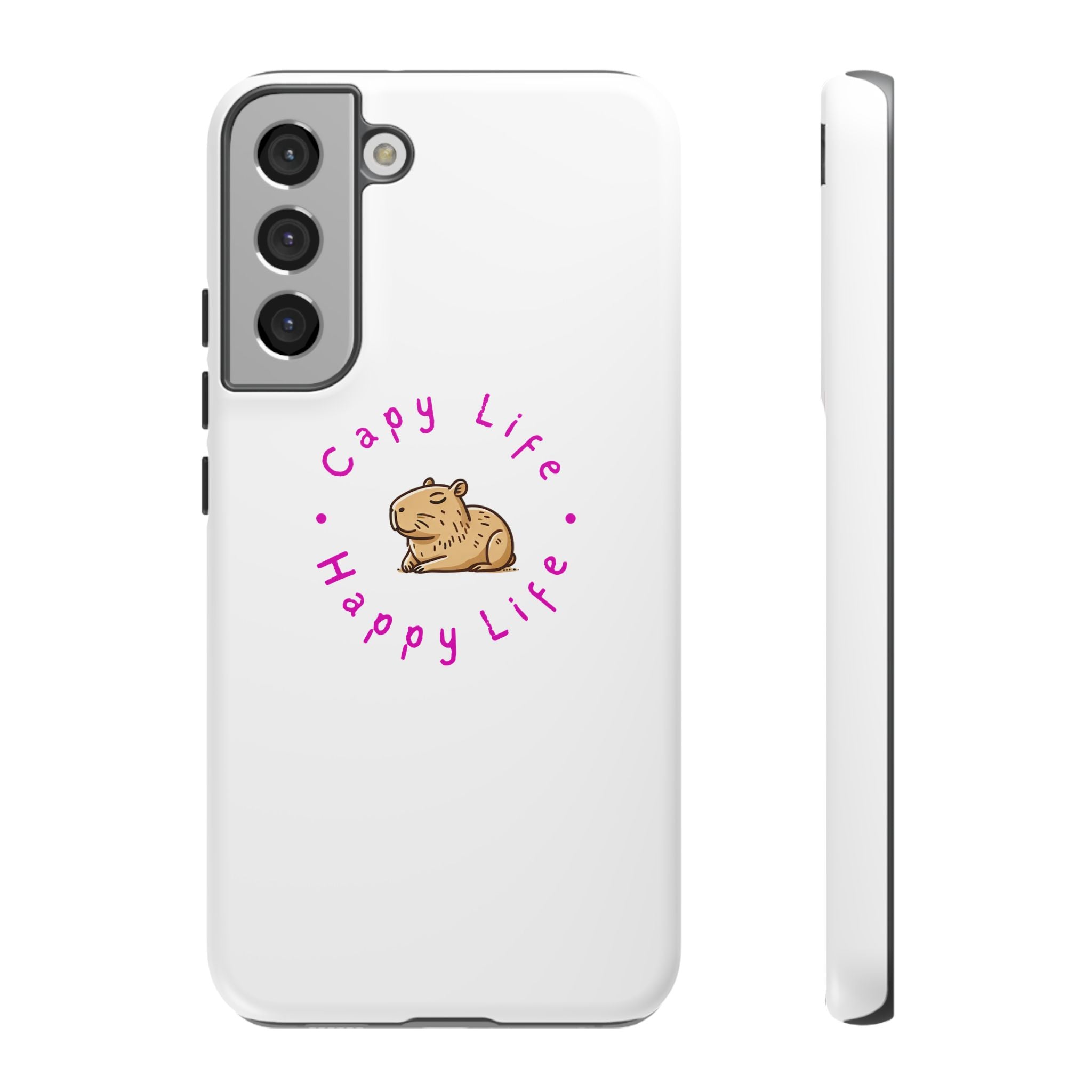 Capy Life Happy Life Signature Logo Phone Case