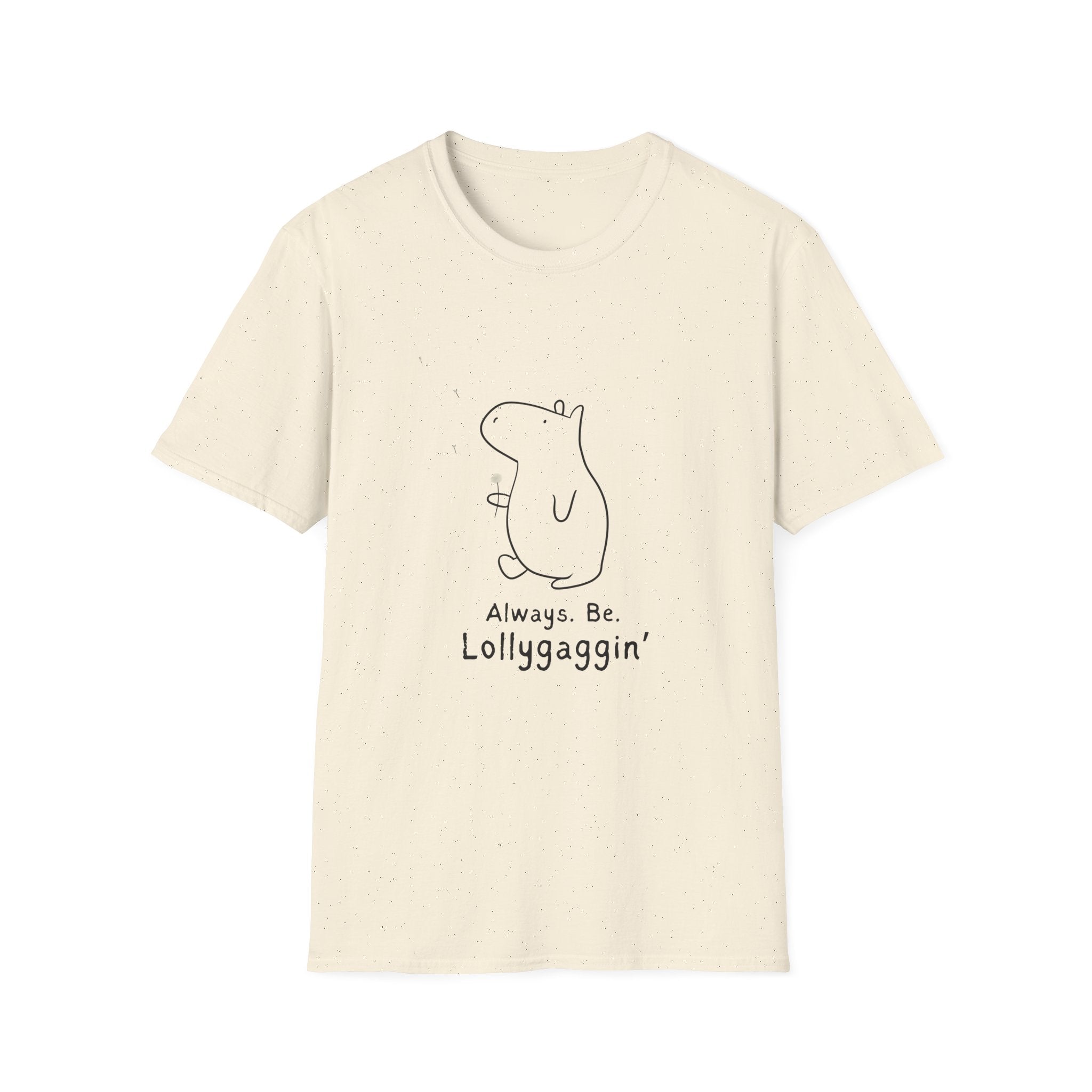 Funny Minimalist Tee - Always. Be. Lollygaggin’. Capybara Shirt