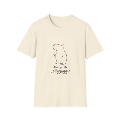 Funny Minimalist Tee - Always. Be. Lollygaggin’. Capybara Shirt