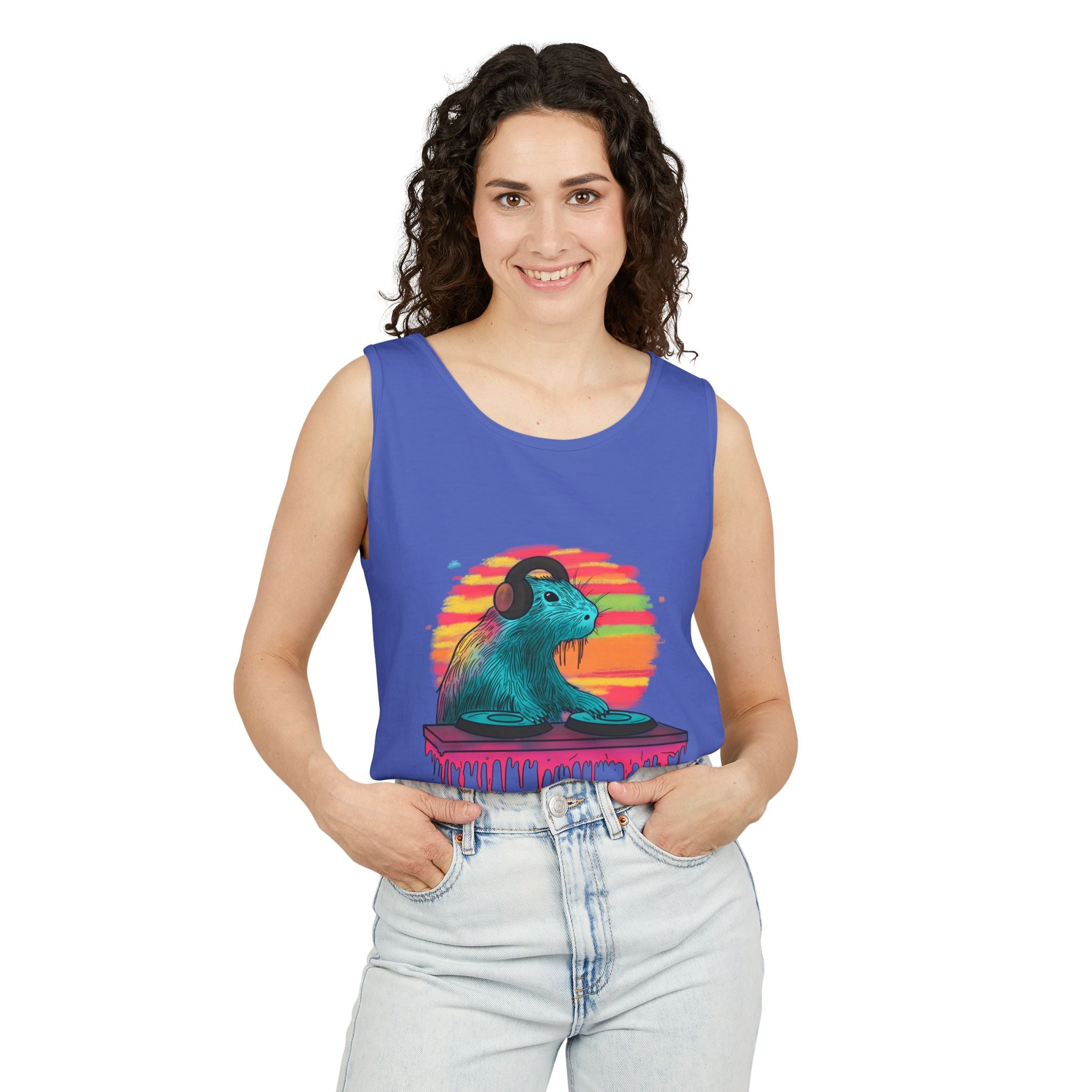 DJ Capybara Retro Music Tank Top
