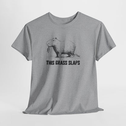 This Grass Slaps T-Shirt | Funny Chill Graphic Heavy Cotton Tee