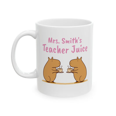 Personalized Teacher Juice Capybara Mug – Funny Gift