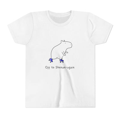 Off to Shenan-Again Kids Shirt – Funny Capybara Graphic Tee