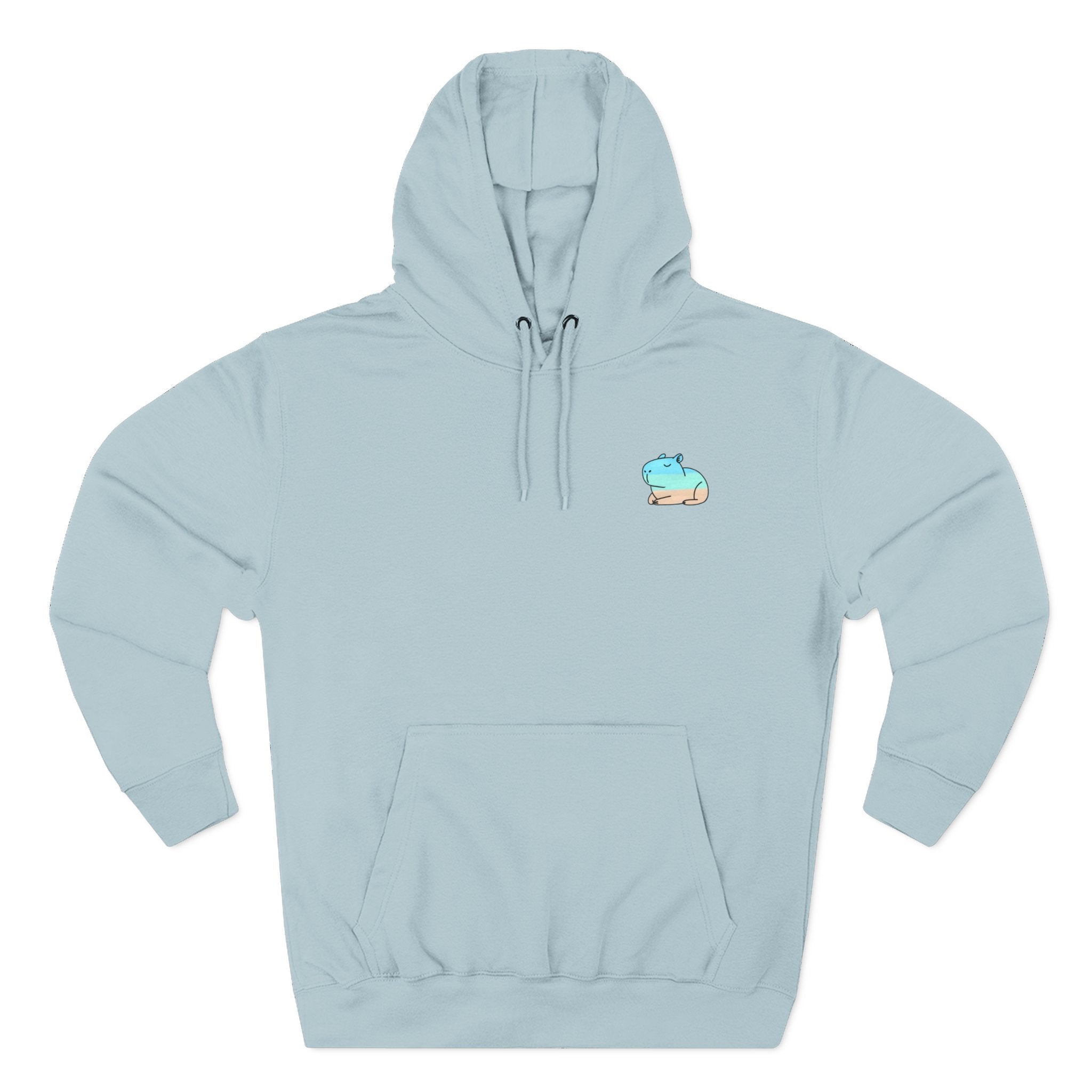 Capy Life Coastal Capybara Hoodie – Minimalist Beach Graphic Pullover