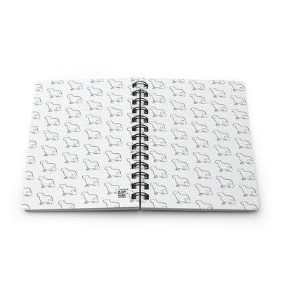 Minimalist Capybara Spiral Notebook – Mom and Baby Pattern Journal