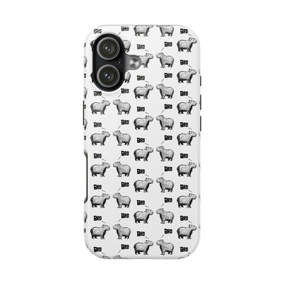 “Bro, Bro" Patterned Funny Capybara Phone Case