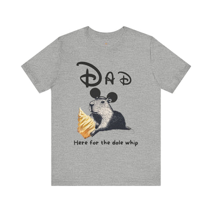 Dad Theme Park Here for the Dole Whip Tee -  Capybara Snack Unisex Jersey Short Sleeve Shirt