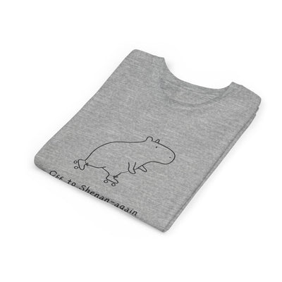 Off to Shenan-Again Kids Shirt – Funny Capybara Graphic Tee
