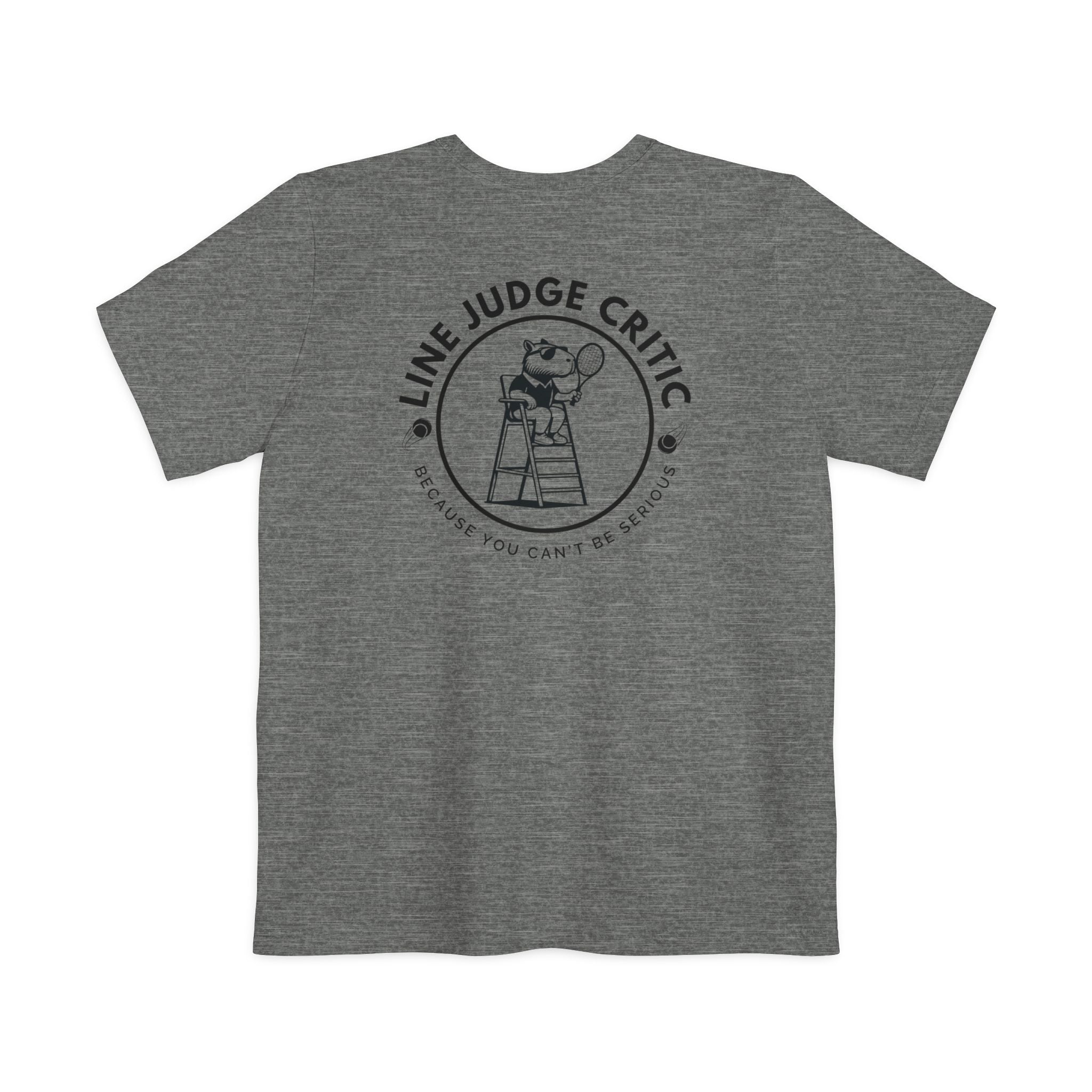 Capybara Tennis Pocket Tee – Funny Line Judge Shirt for Adults – Country Club Back Graphic – Capy Life Sports Collection