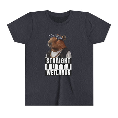 Straight Outta Wetlands II, Capybara Unisex Youth Tee