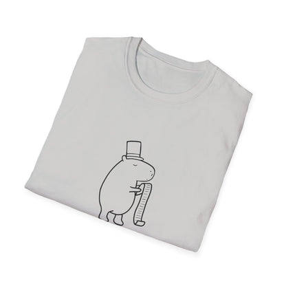 Funny Minimalist Tee - Capybara Causing Problems Politely