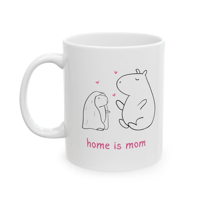 Home is Mom Mug – Cute Capybara Mother’s Day Gift for Mom
