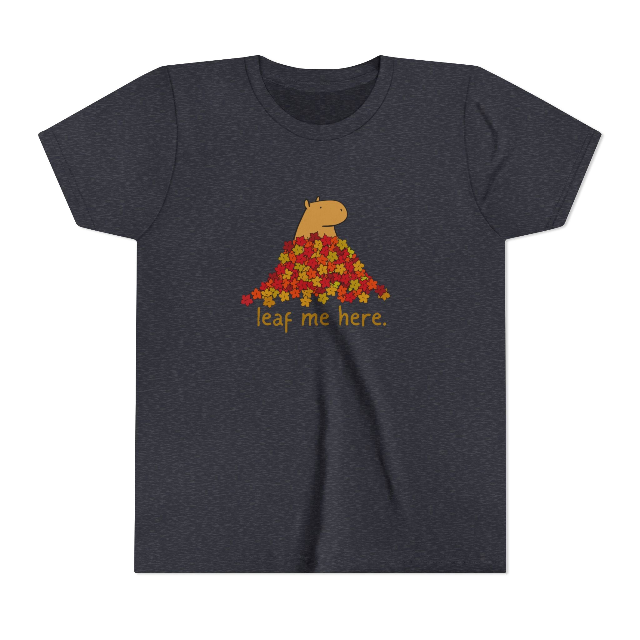 Leaf Me Here Capybara Leaf Pile Youth Tee