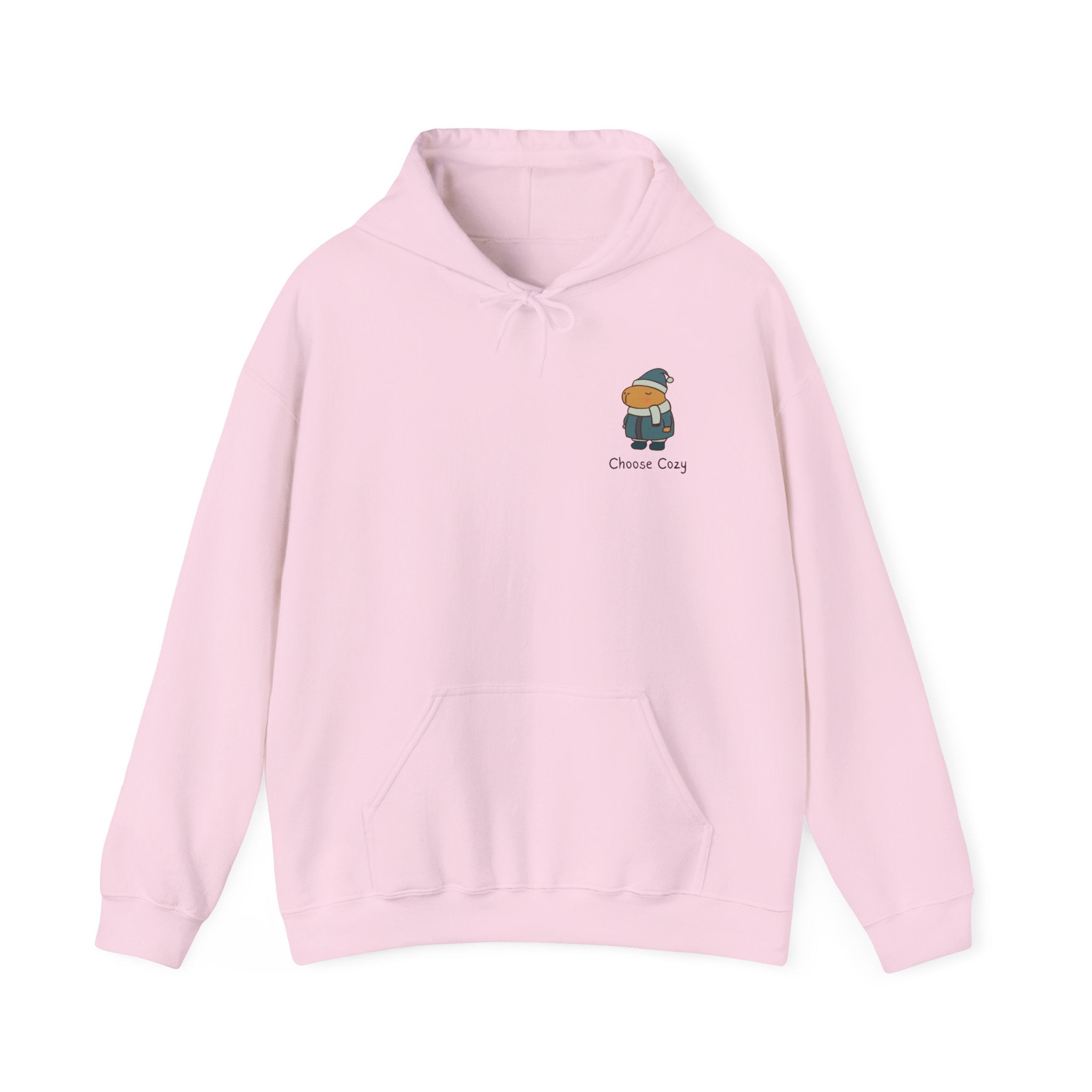 Choose Cozy Adult Capybara Hoodie – Minimal Winter Hoodie
