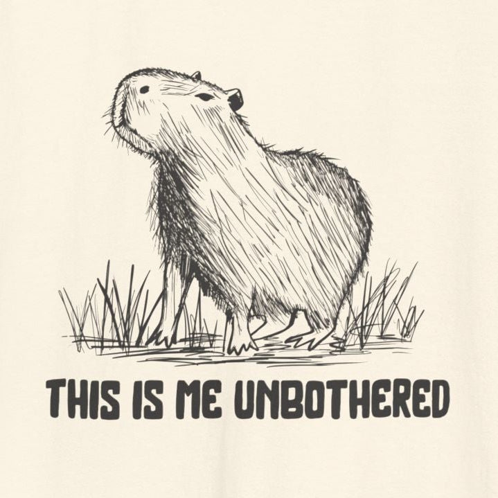 "This Is Me Unbothered" Funny Capybara Premium Comfort Colors Tank