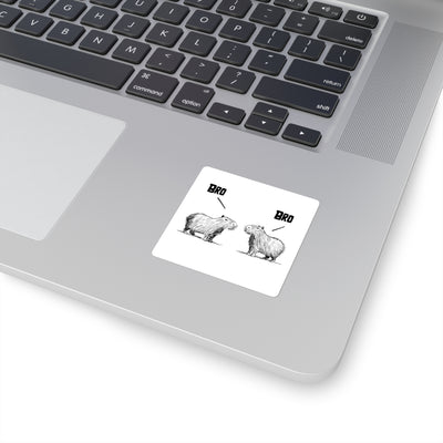 Bro Bro Funny Capybara Vinyl Sticker