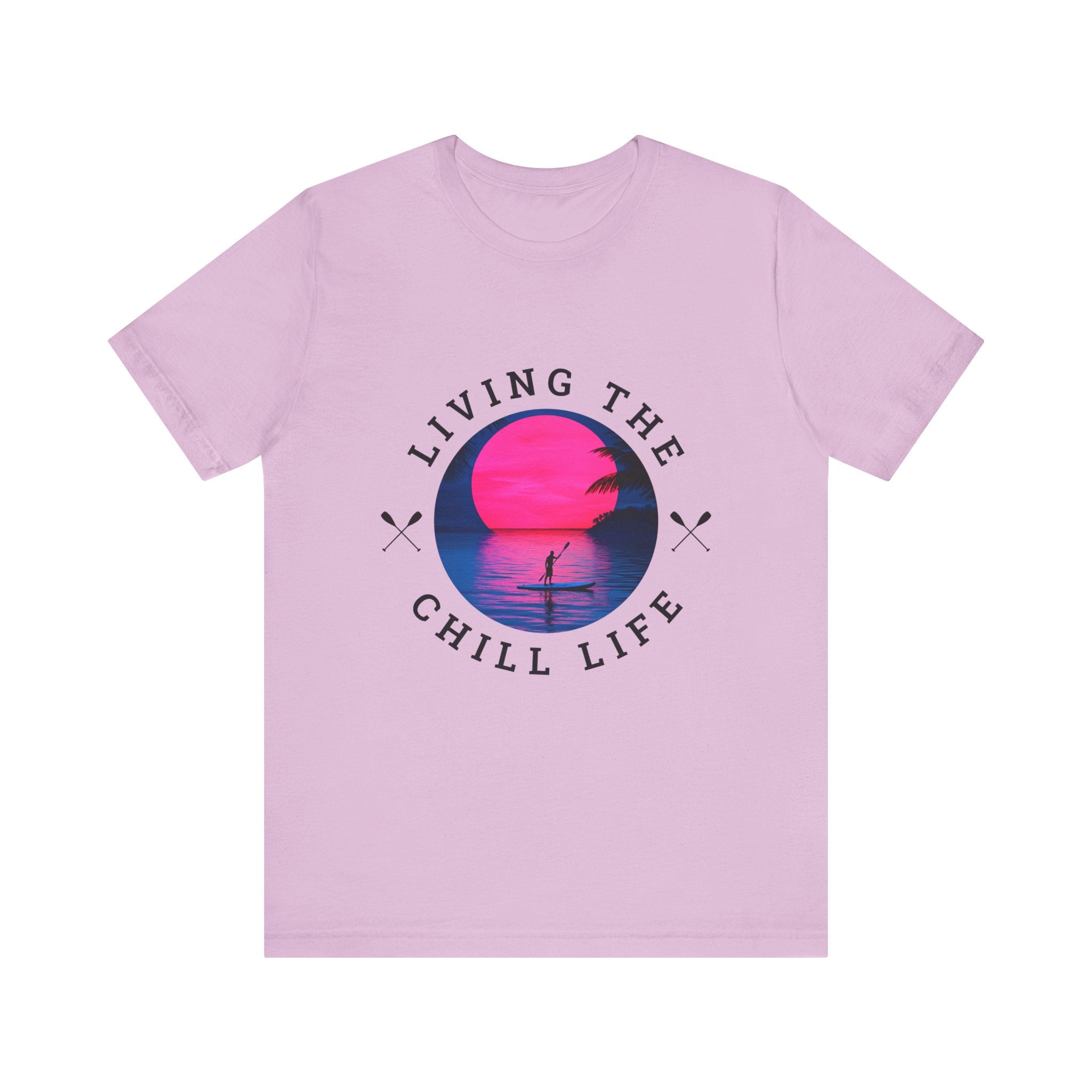 Living the Chill Life Paddleboard - Unisex Jersey Tee