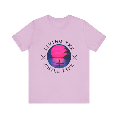 Living the Chill Life Paddleboard - Unisex Jersey Tee