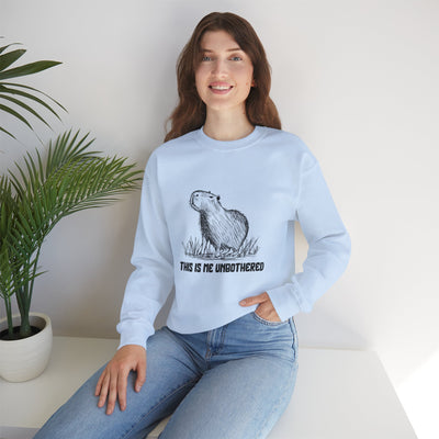 This Is Me Unbothered Sweatshirt – Funny Capybara Crewneck