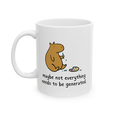 Maybe Not Everything Needs to Be Generated Capybara Mug