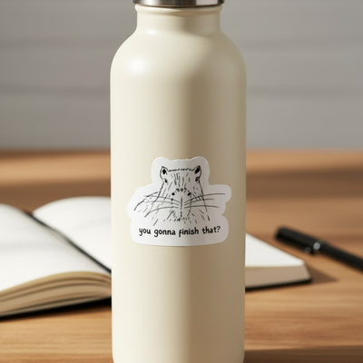 You Gonna Finish That? Capybara Die Cut Sticker