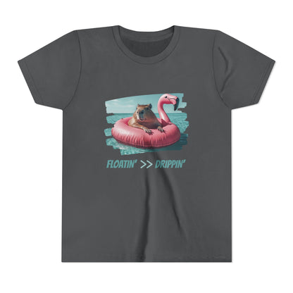 Floatin >> Drippin Capybara - Unisex Youth Tee