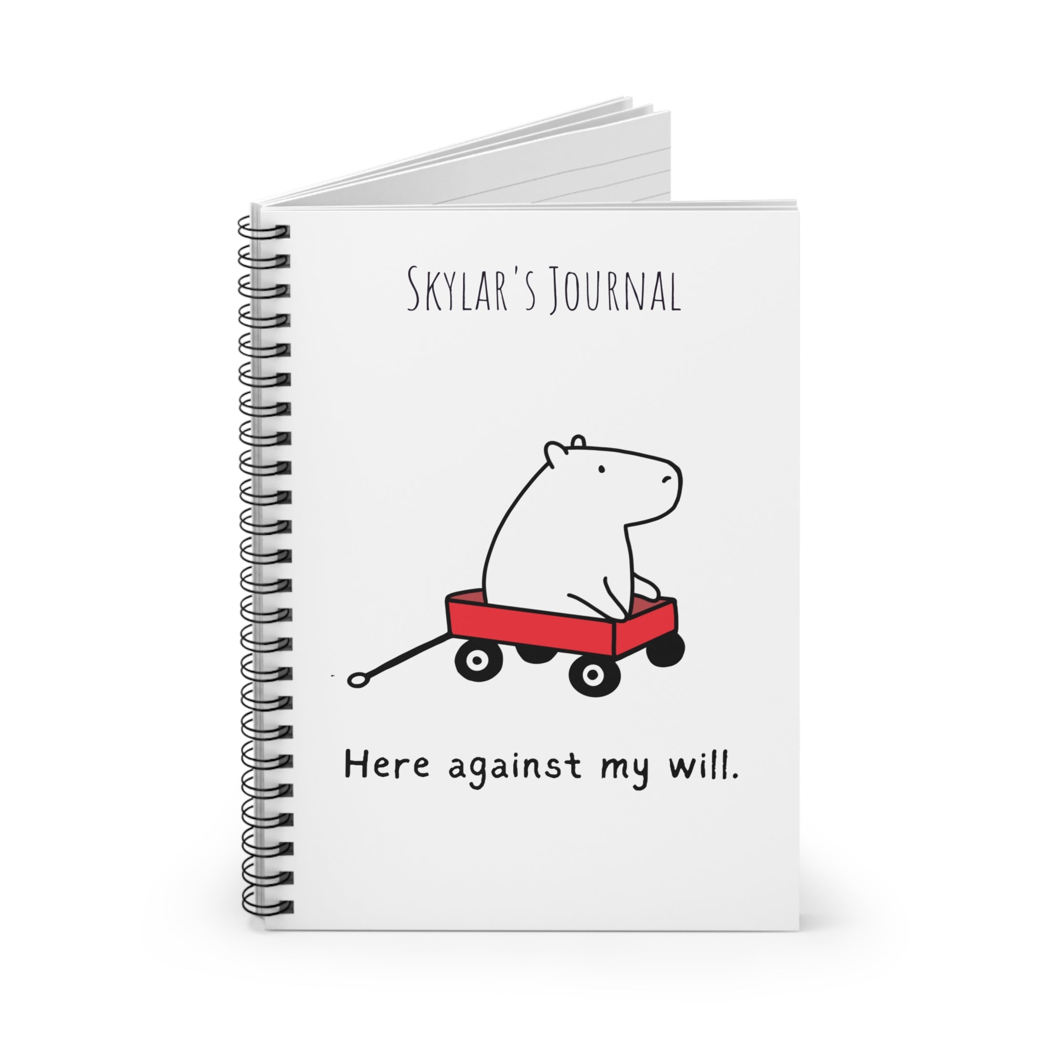 Capybara notebook design - detail view