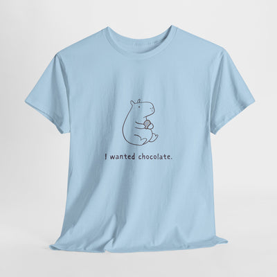 Funny Easter Capybara T-Shirt – “I Wanted Chocolate” Minimalist Easter Shirt, Cute Spring Graphic Tee