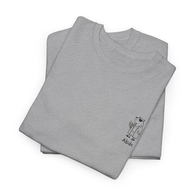 "Abide" Left Logo Capybara Dude Heavy Tee
