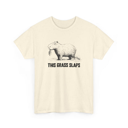 This Grass Slaps T-Shirt | Funny Chill Graphic Heavy Cotton Tee