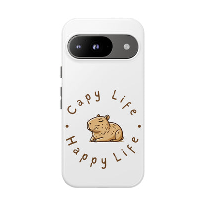 Capy Life Happy Life Signature Logo Phone Case