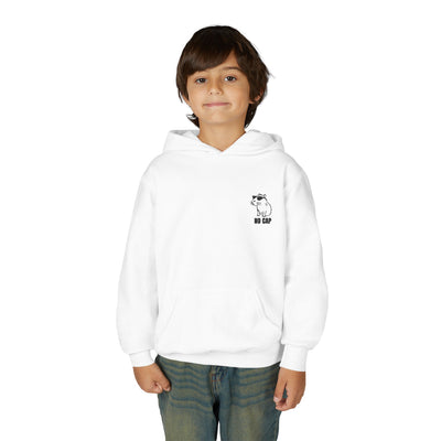 No Cap Kids Hoodie – Embroidered Funny Capybara Youth Hoodie