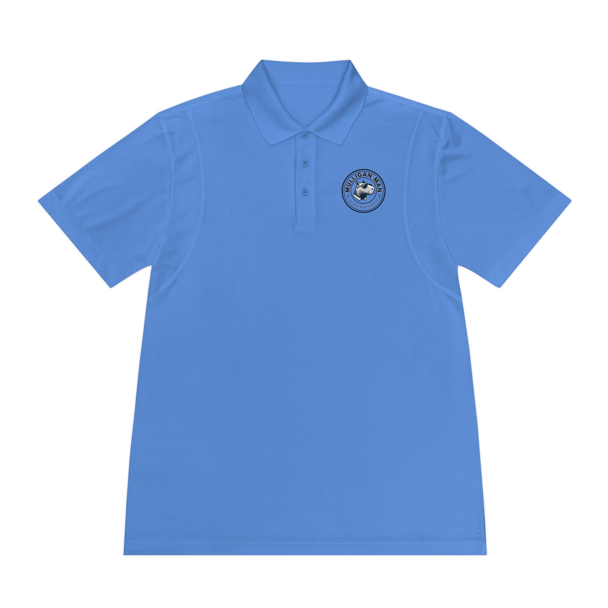 Funny Golf Polo Shirt – Mulligan Man – Second Shot Society Logo, Golf, Summer Outings, Father's Day Gift