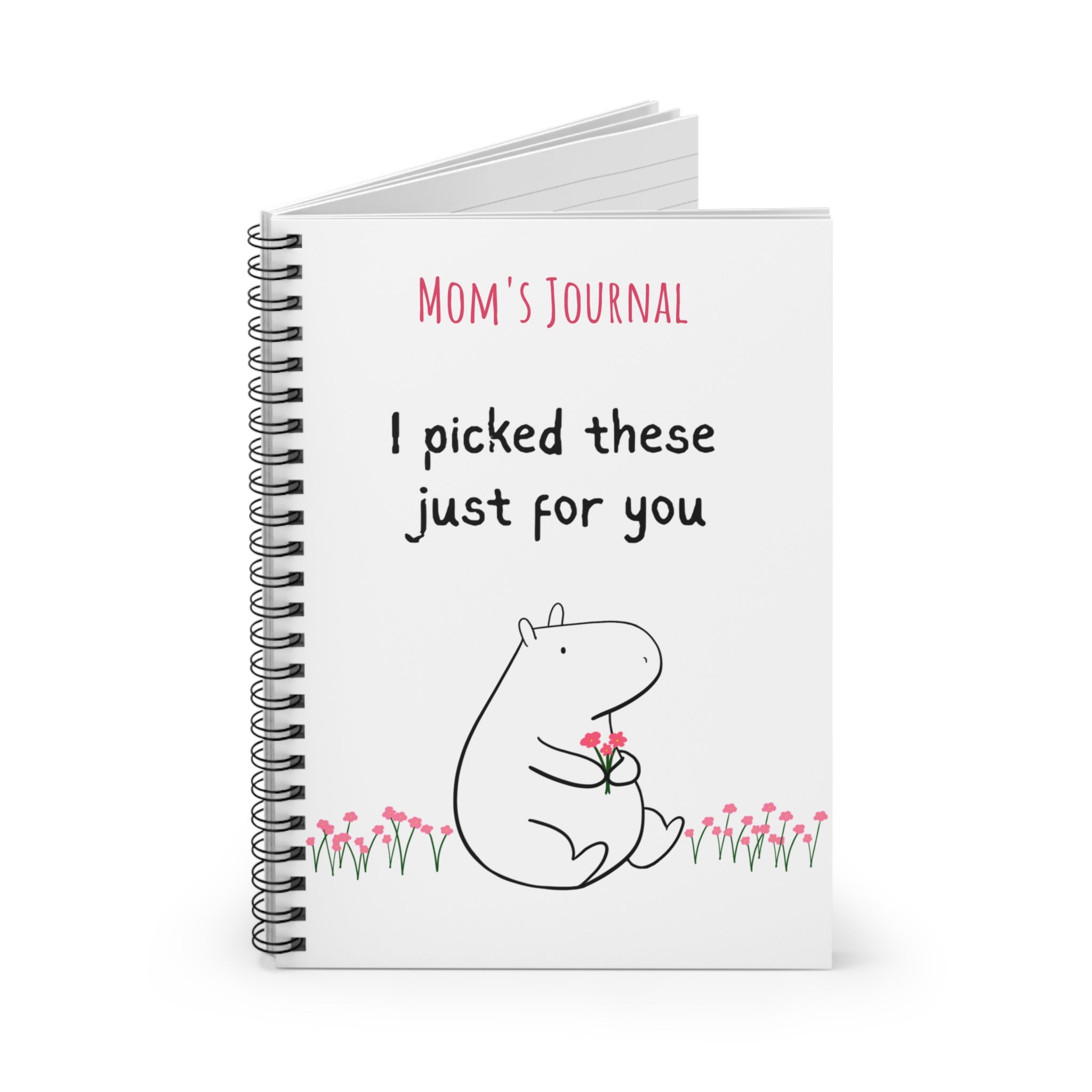 Personalized Gift Journal – Cute Capybara Notebook “I Picked These Just for You”