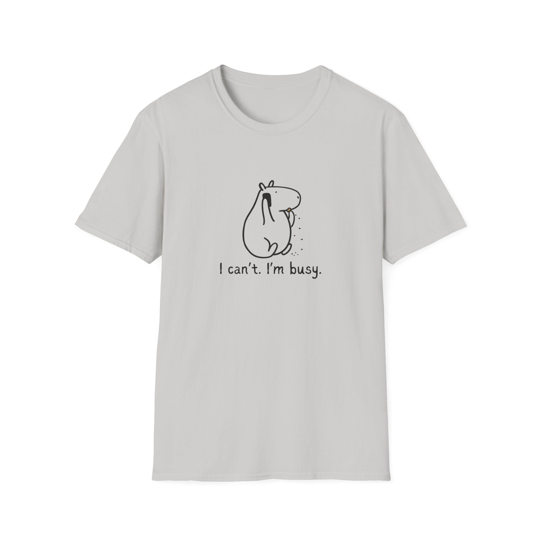 "I can't.  I'm busy" Capybara Priorities Softstyle Adult Tee