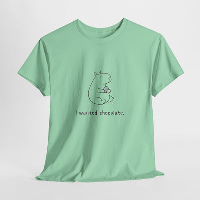Funny Easter Capybara T-Shirt – “I Wanted Chocolate” Minimalist Easter Shirt, Cute Spring Graphic Tee
