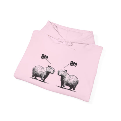 Bro Bro Sweatshirt – Classic Fit Gildan Crewneck – Funny Capybara Design for Kids & Adults