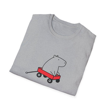 Funny Minimalist Tee - Here Against My Will Capybara Shirt
