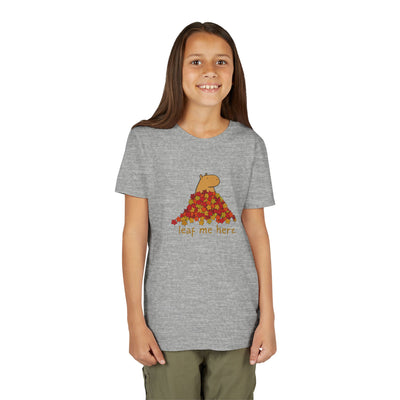 Leaf Me Here Capybara Leaf Pile Youth Tee