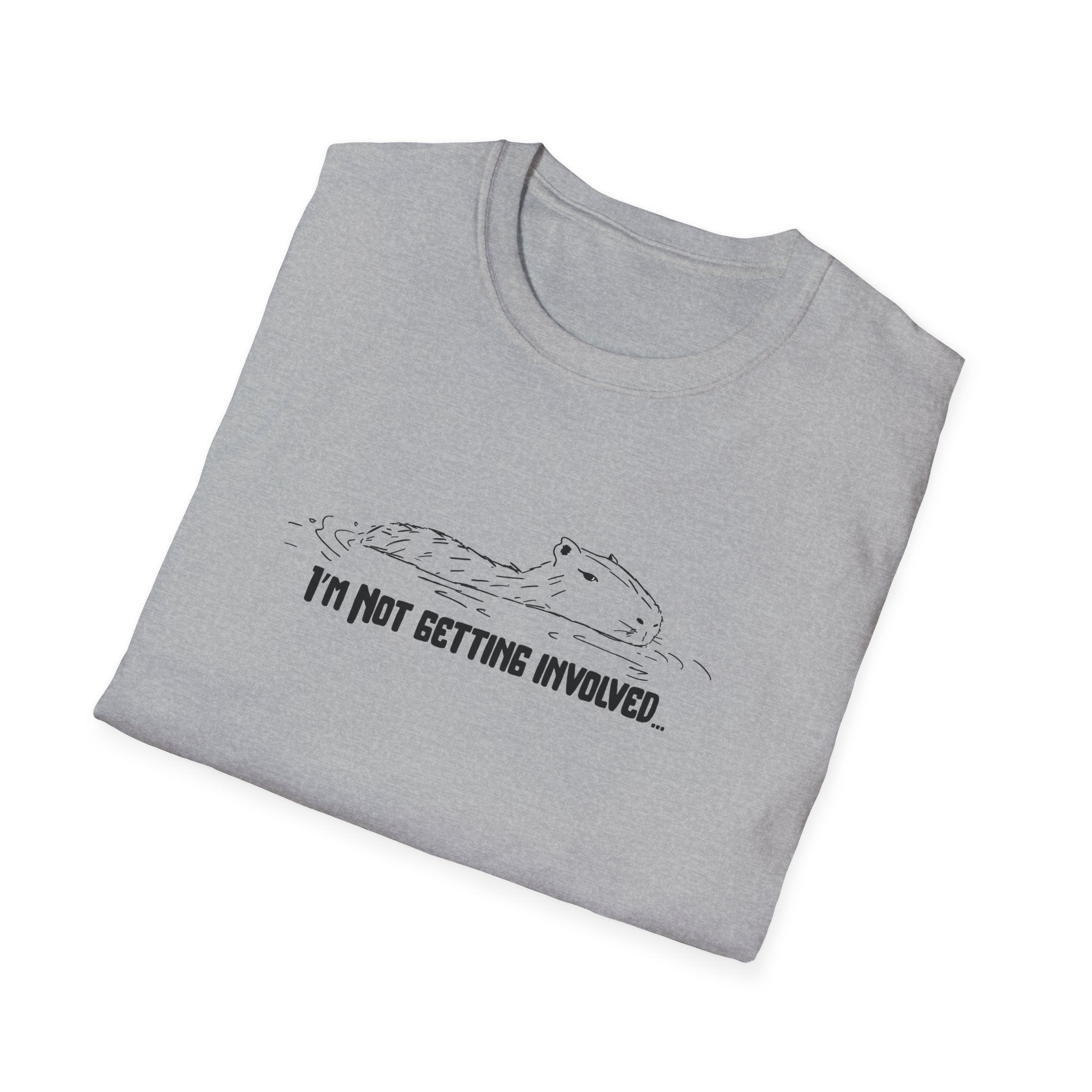"I'm not getting involved" Capybara No Drama Softstyle Adult Tee