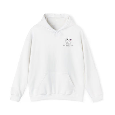 America Hoodie - Patriotic Capybara "Red White & Chill" Adult Hoodie