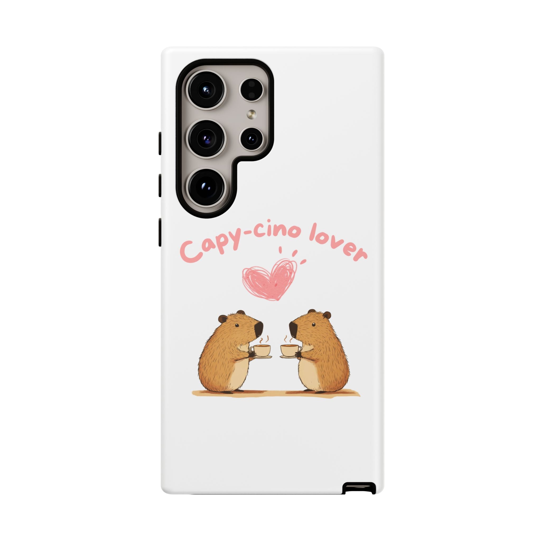 Cute Capybara Phone Case  (Capy-cino Lover Series)