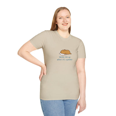 "Wake Me Up When Its Summer" Capybara Nap Softstyle Adult Tee