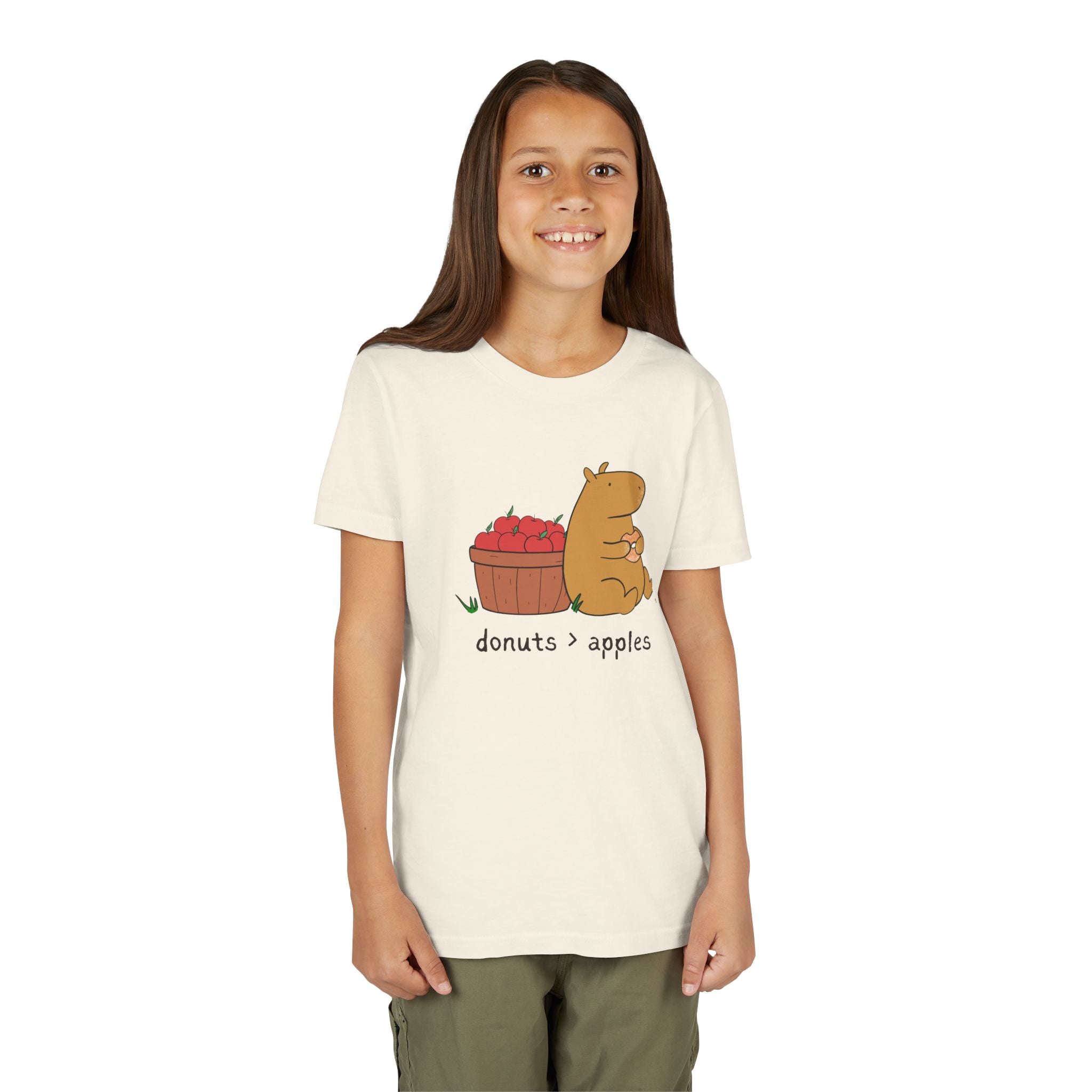 Donuts > Apples Capybara Cider Donut Youth Tee