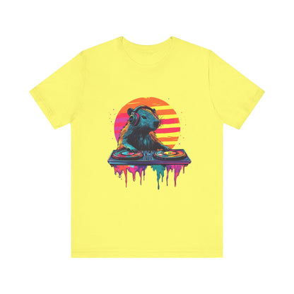 DJ Capybara Doublepaw Disk - Unisex Short Sleeve Tee