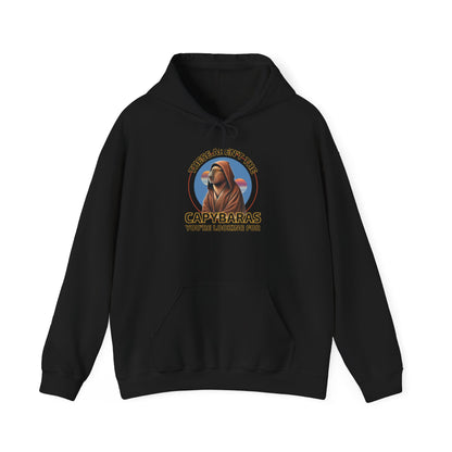 Star Wars Parody Hoodie – These Aren’t the Capybaras You’re Looking For – Obi-Wan Capybara – Funny Nerd Gift – Youth & Adult Sizes – Tatooine Suns Sci-Fi Sweatshirt