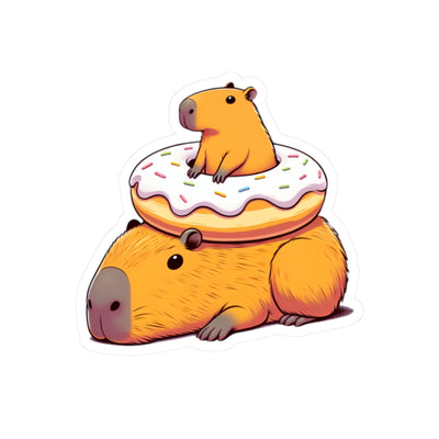 Capybara sticker design - detail view